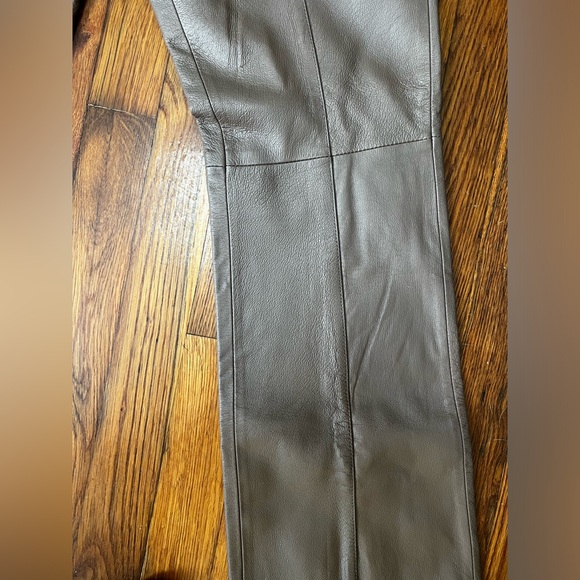Chadwicks vintage genuine leather pants taupe sz 4 TALL - Picture 6 of 6